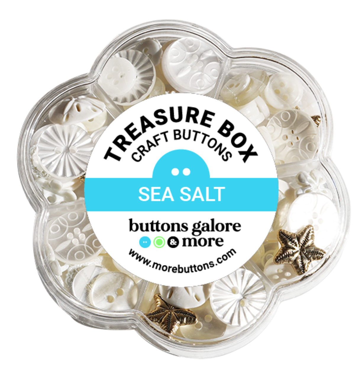 Buttons Galore Treasure Box Fancy Designer Buttons for Sewing and Crafts, Scrapbooks and Paper Crafts - 100+ Buttons